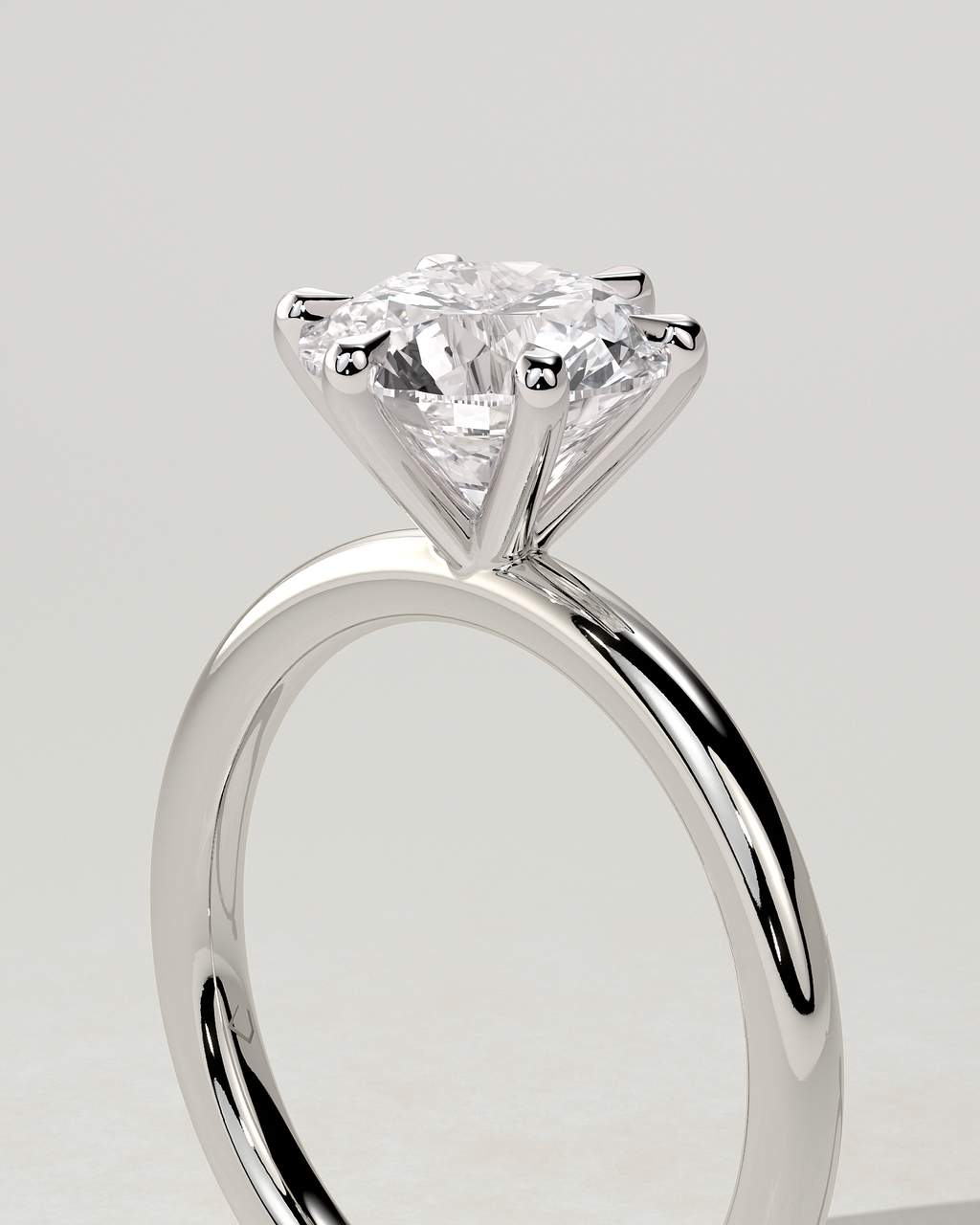 Louise Solitaire Round Ring