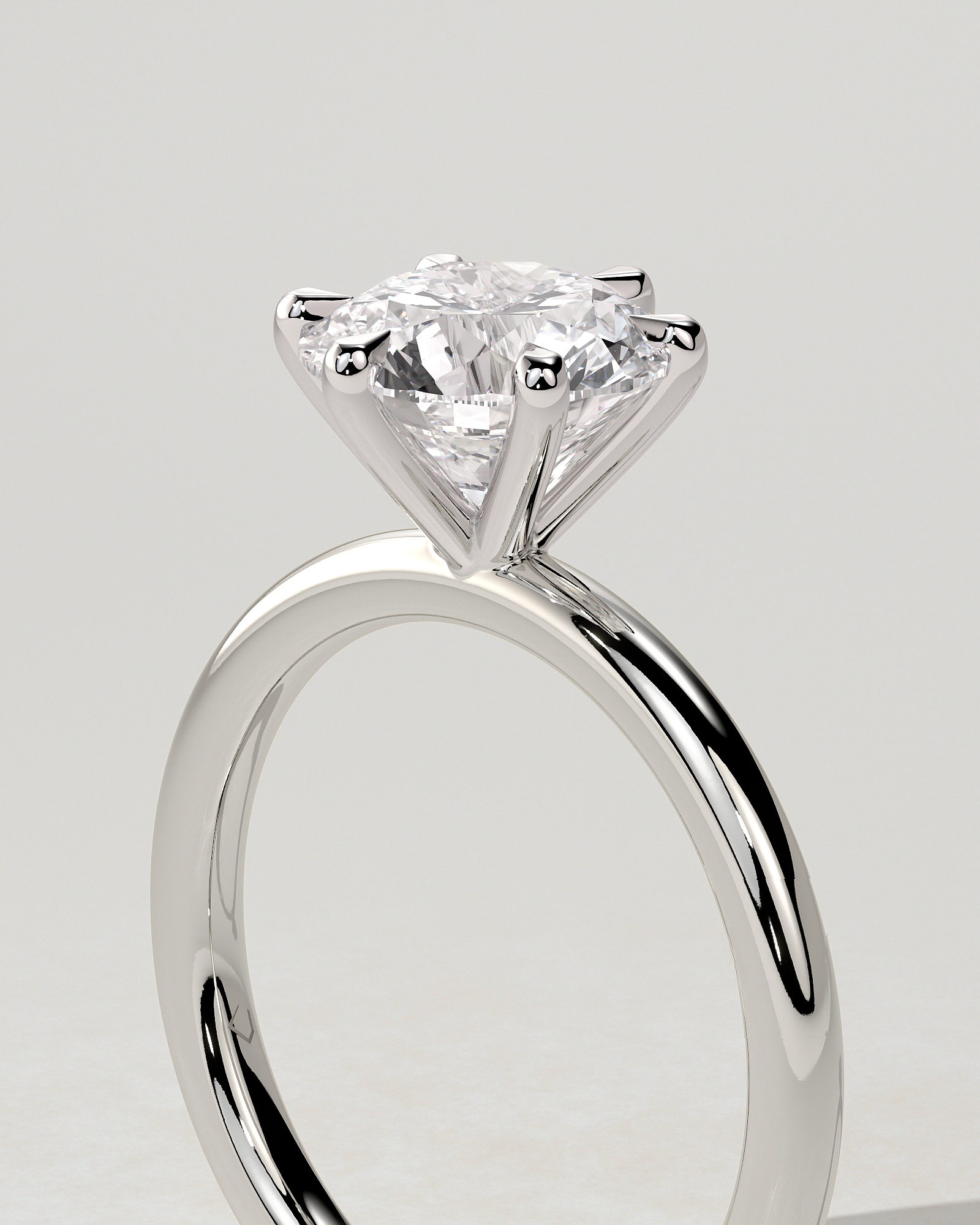 Louise Solitaire Round Ring