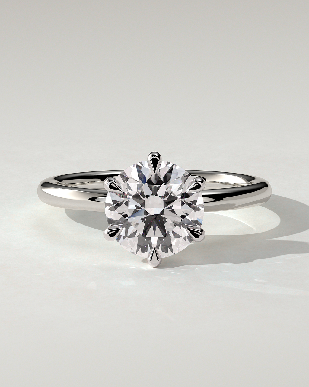 Louise Solitaire Round Ring