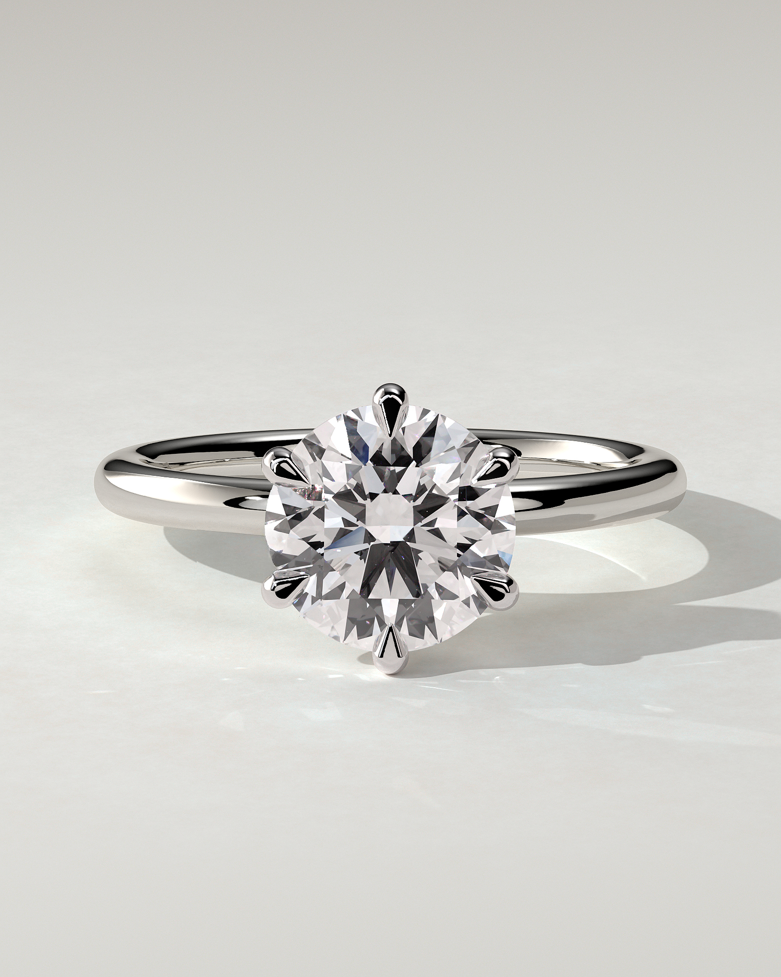 Louise Solitaire Round Ring