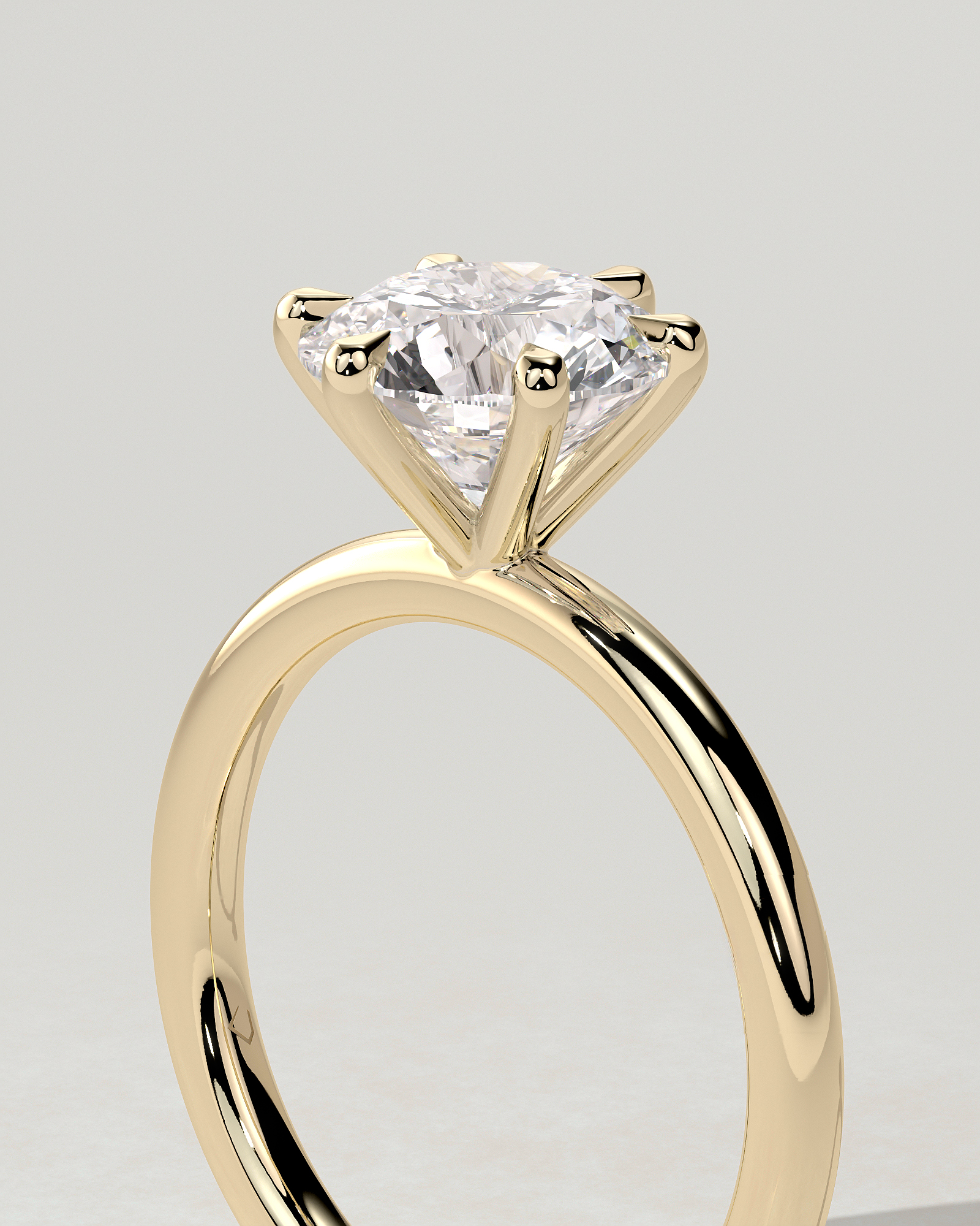 Louise Solitaire Round Ring