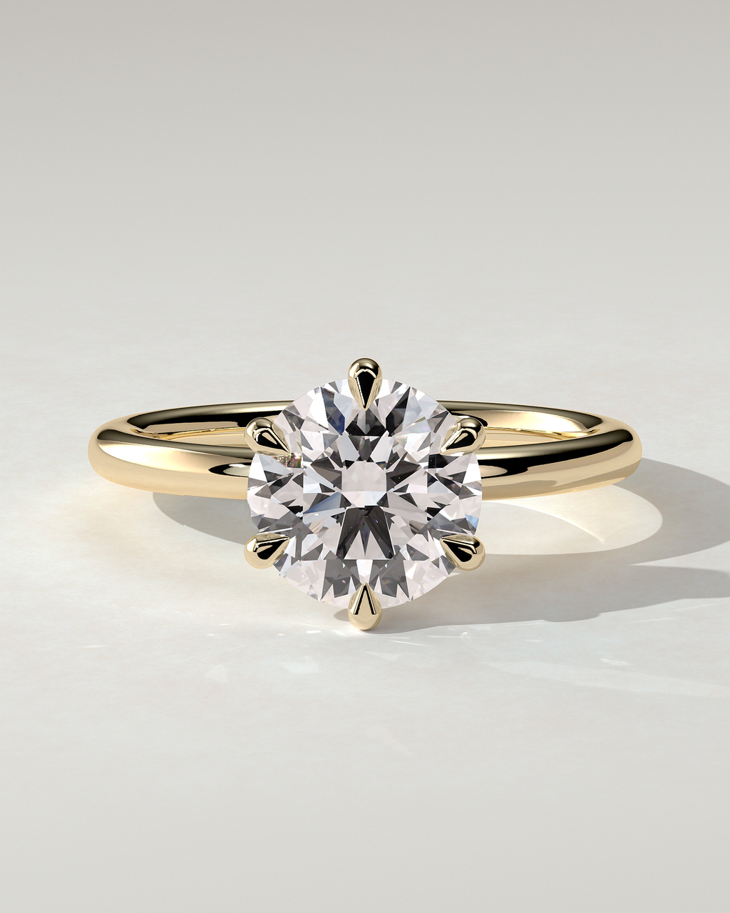 Louise Solitaire Round Ring