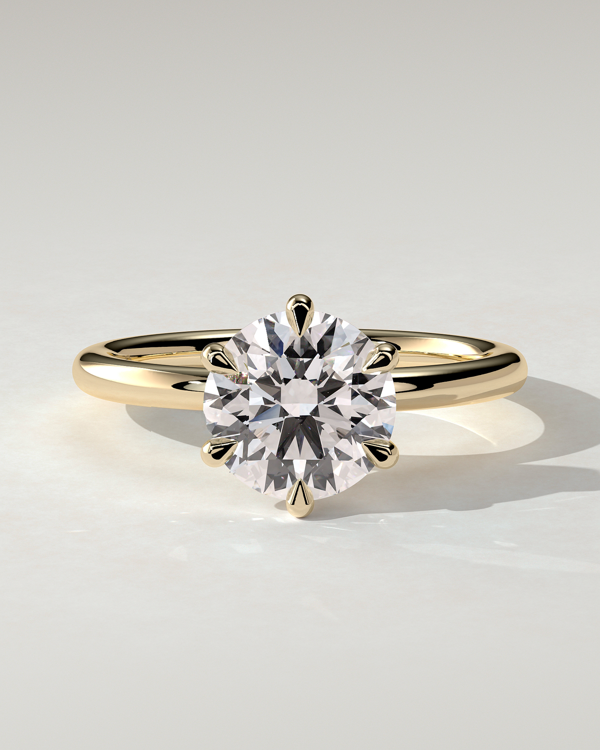 Louise Solitaire Round Ring