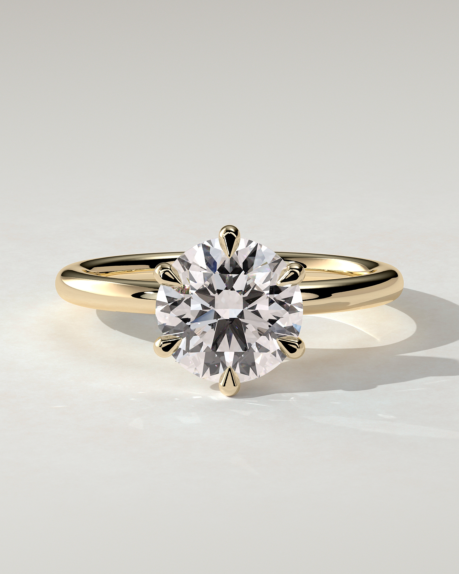 Louise Solitaire Round Ring