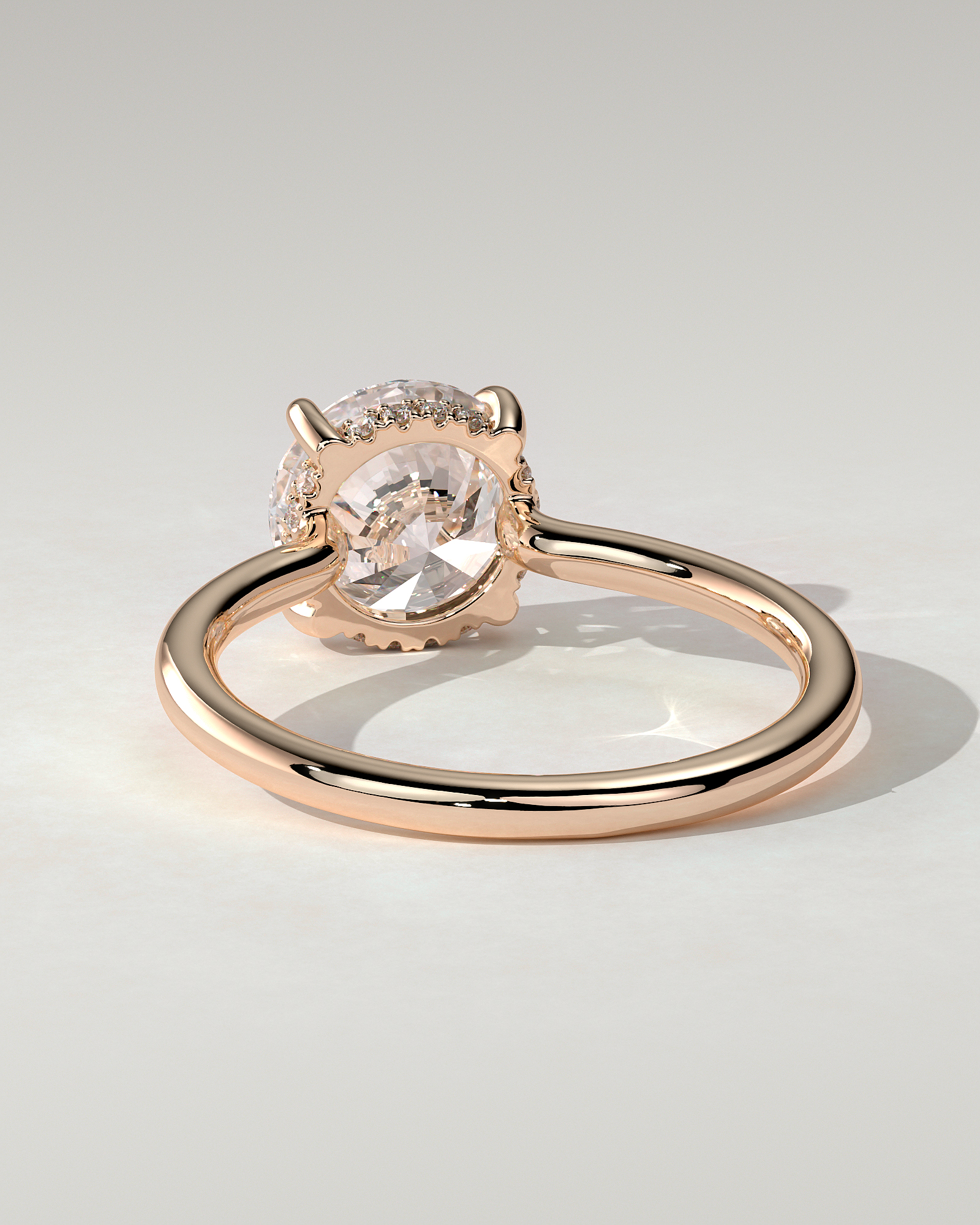 Luna Solitaire Round Ring