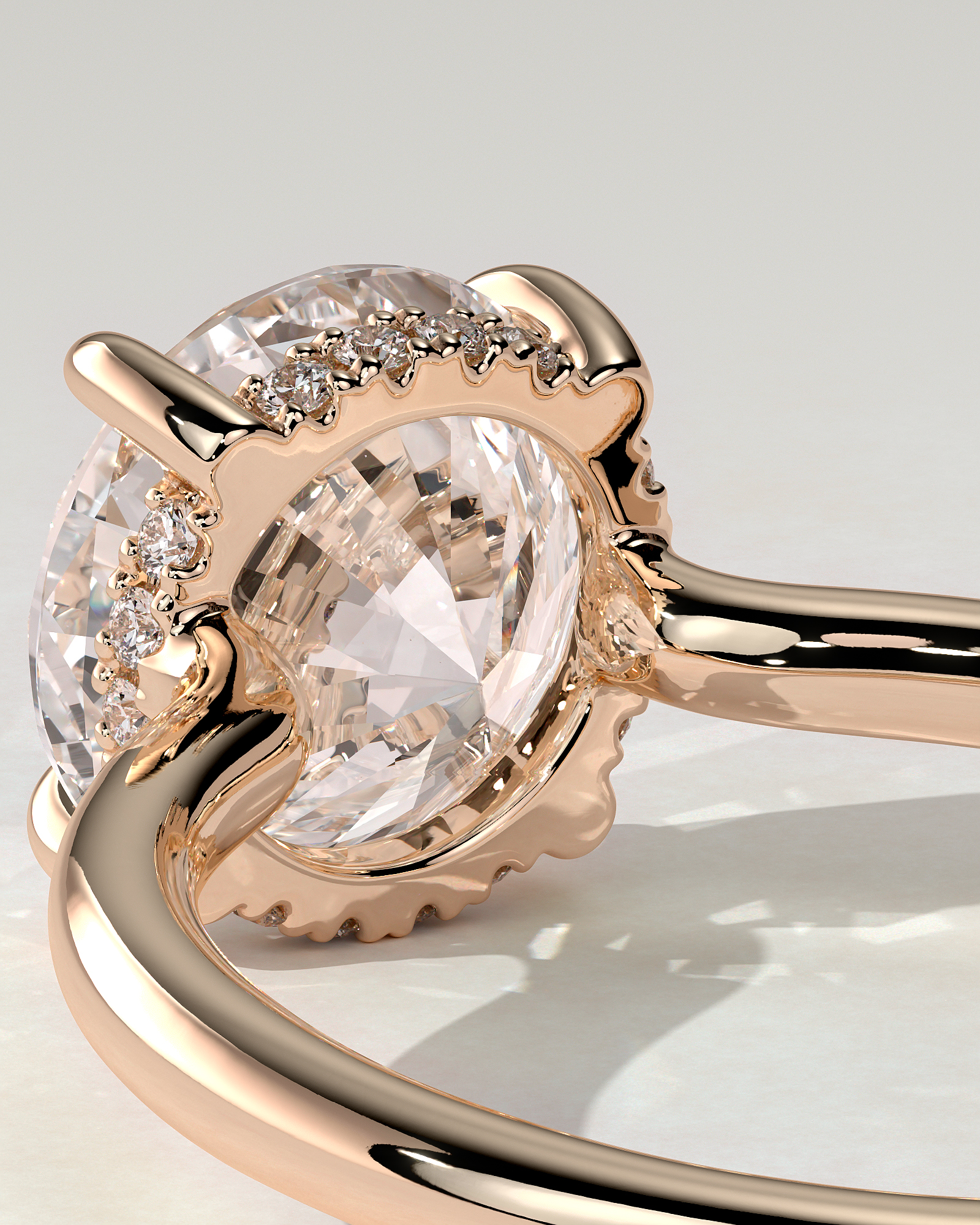 Luna Solitaire Round Ring