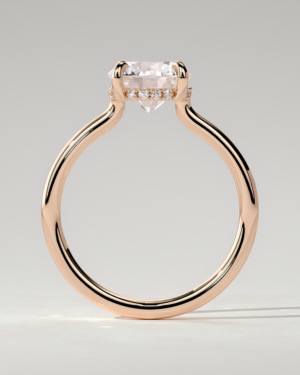 Luna Solitaire Round Ring