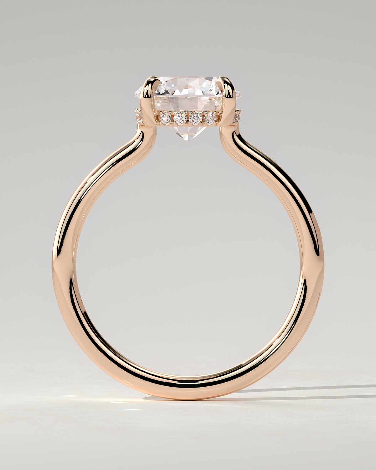 Luna Solitaire Round Ring