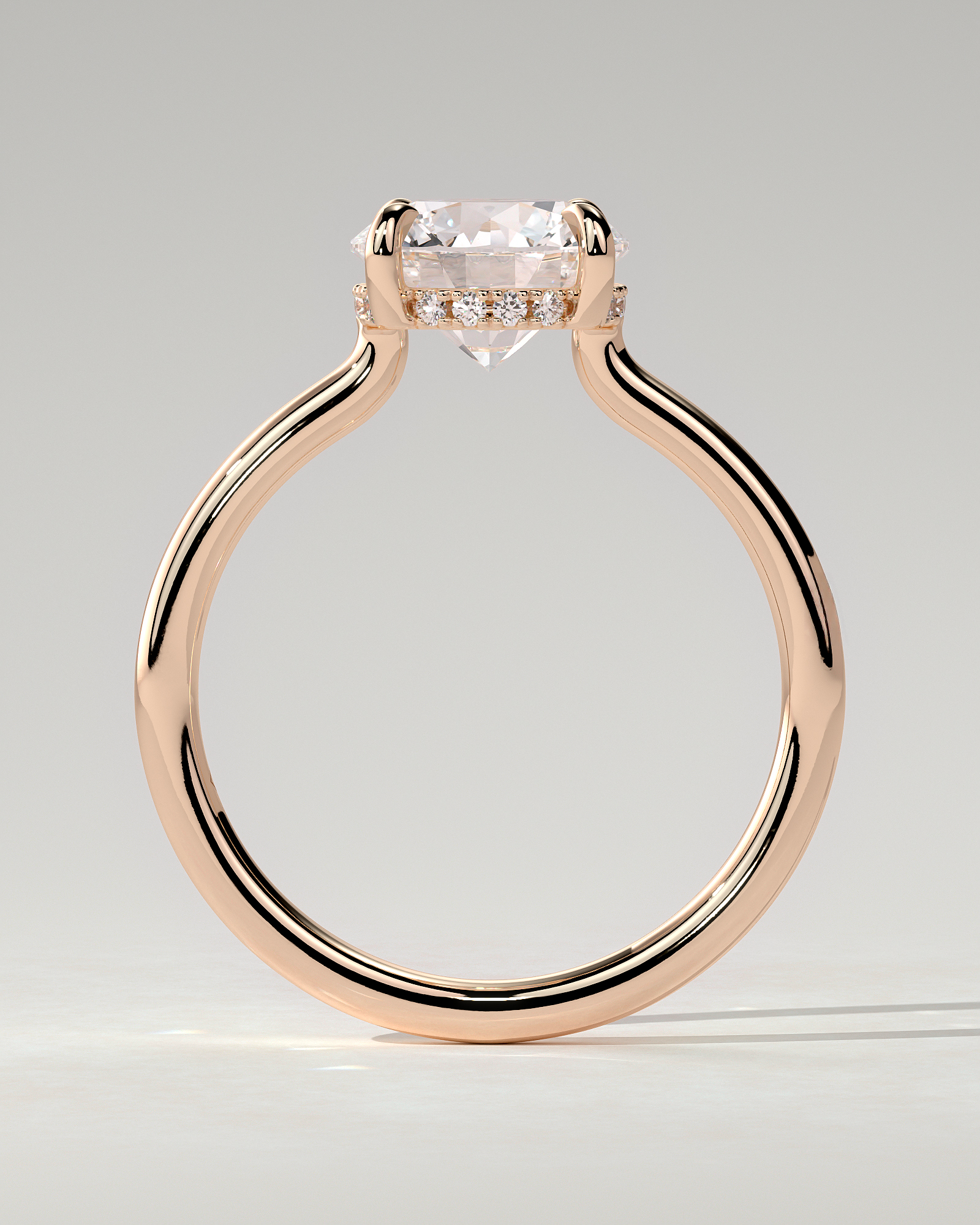 Luna Solitaire Round Ring