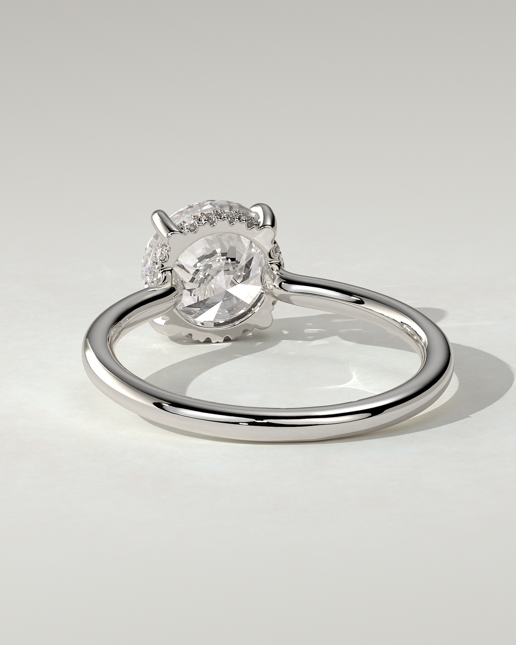 Luna Solitaire Round Ring