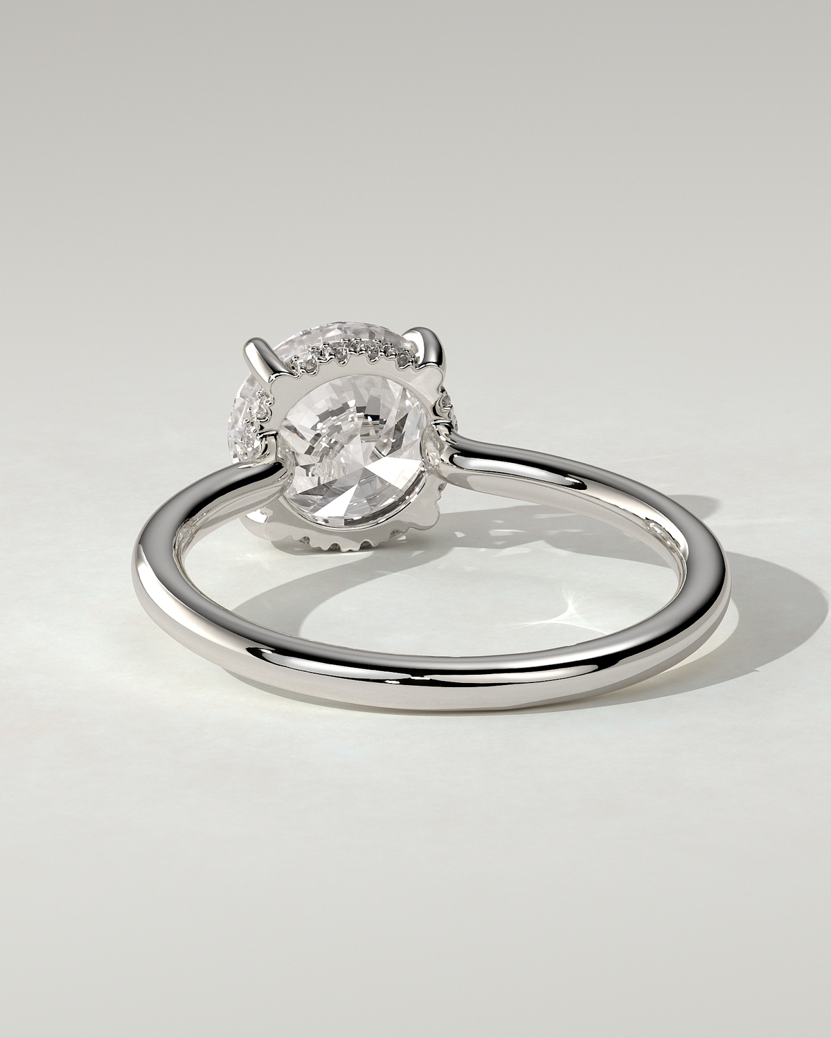 Luna Solitaire Round Ring