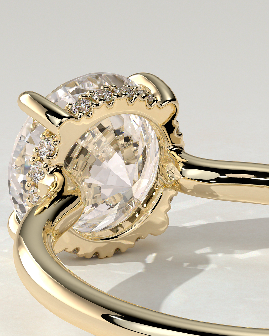 Luna Solitaire Round Ring