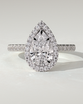 Madeline Halo Pear Ring