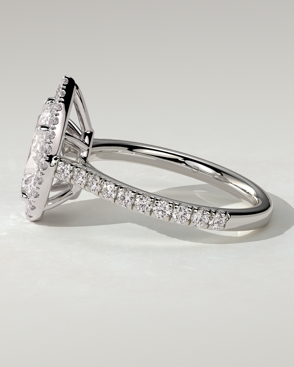 Madeline Halo Pear Ring