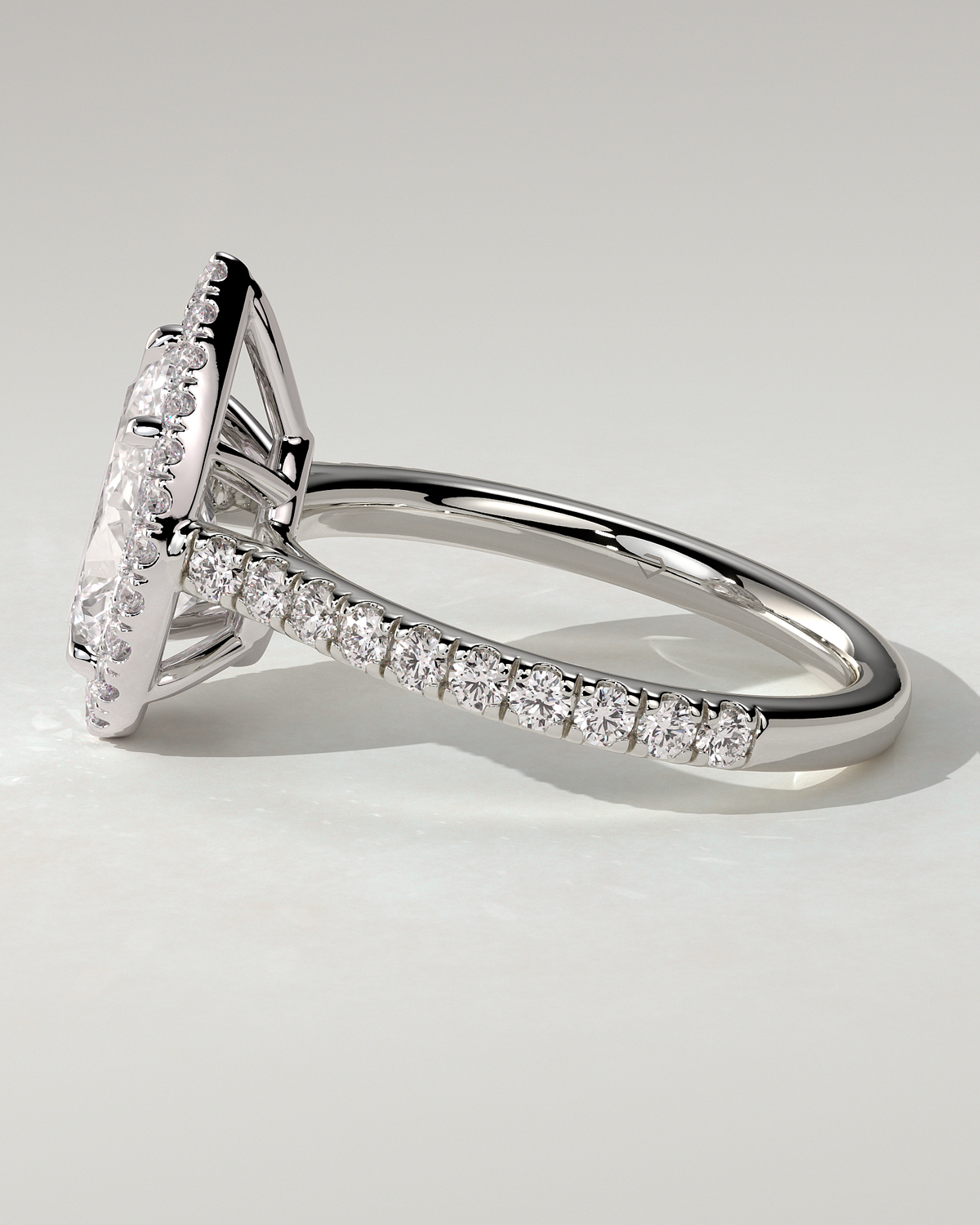 Madeline Halo Pear Ring
