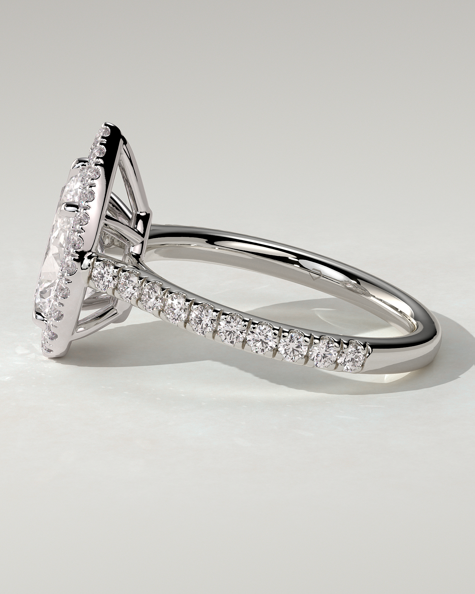 Madeline Halo Pear Ring