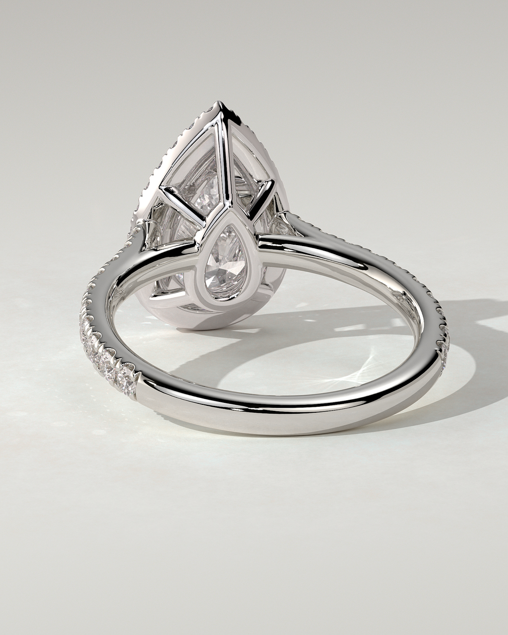 Madeline Halo Pear Ring