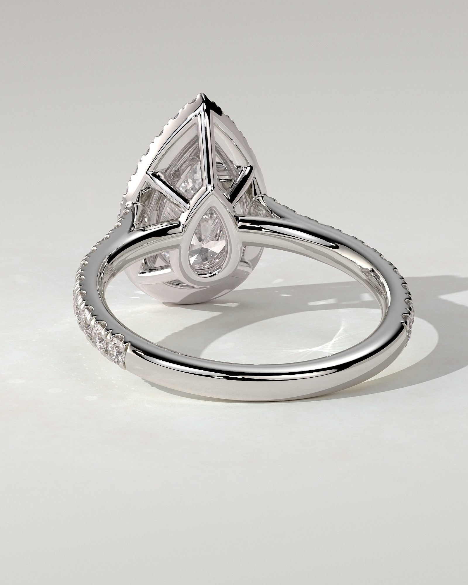 Madeline Halo Pear Ring