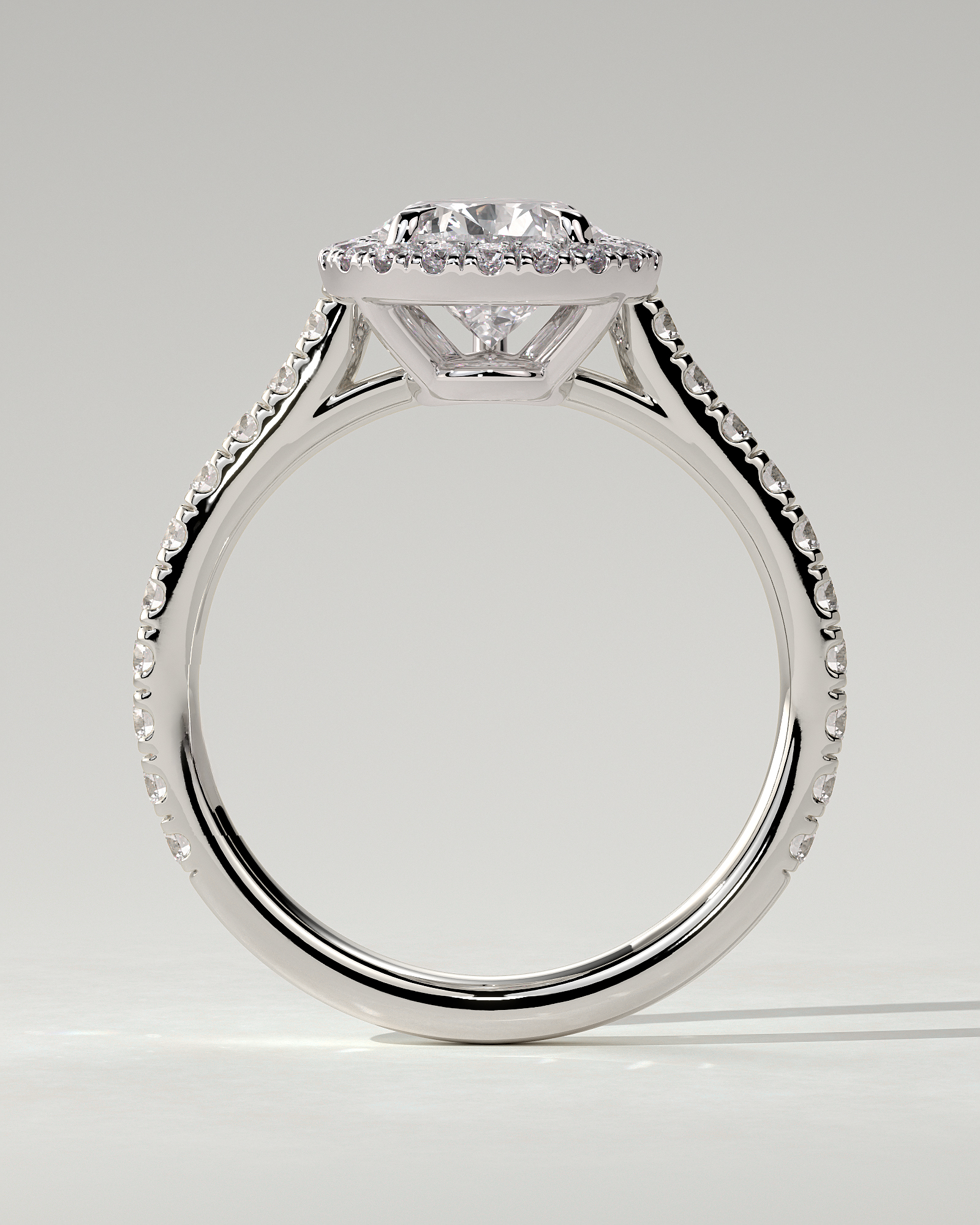Madeline Halo Pear Ring