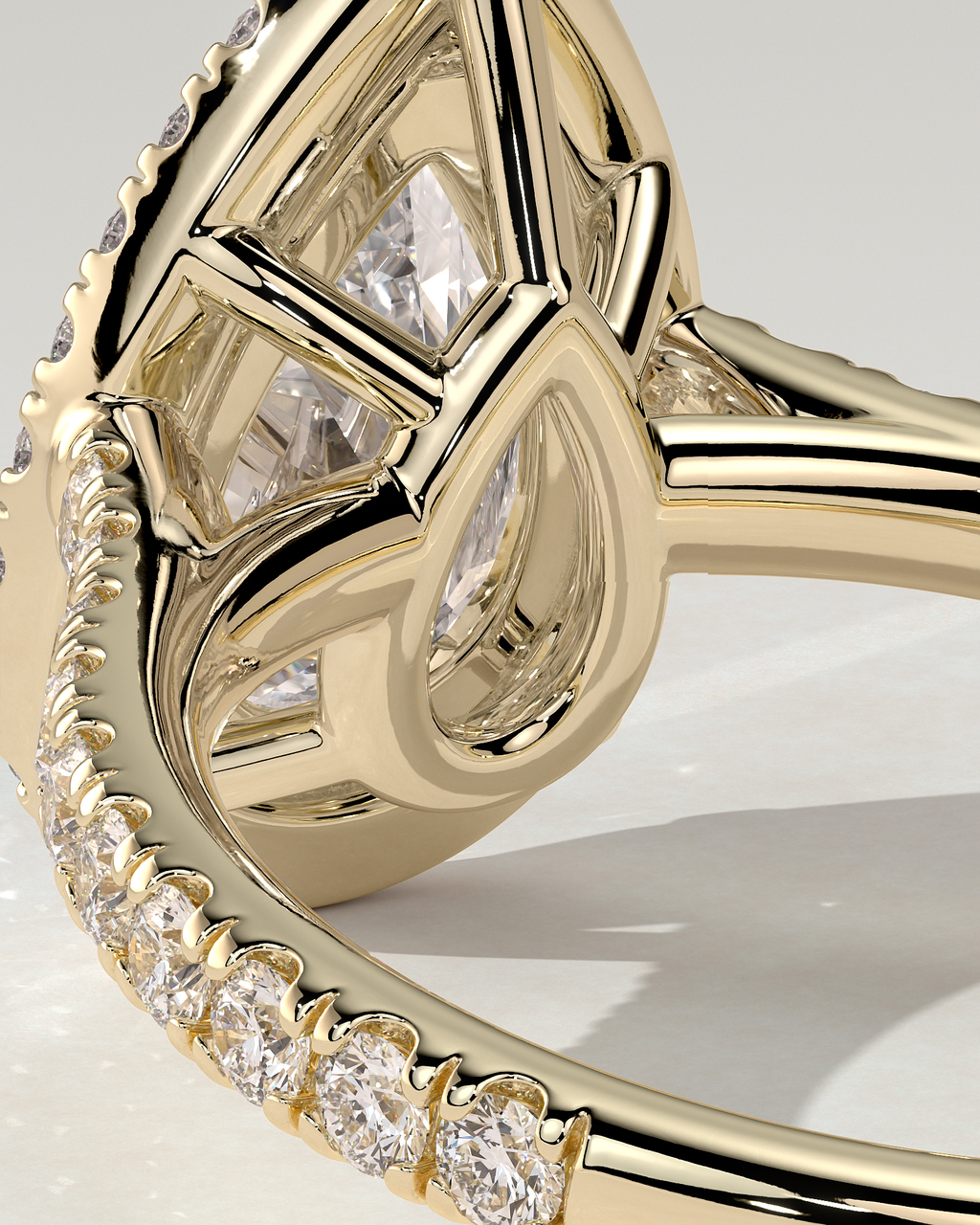 Madeline Halo Pear Ring