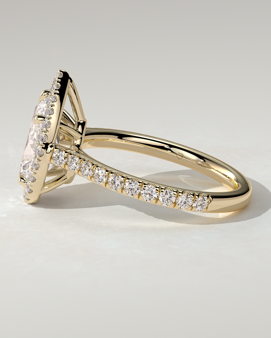 Madeline Halo Pear Ring