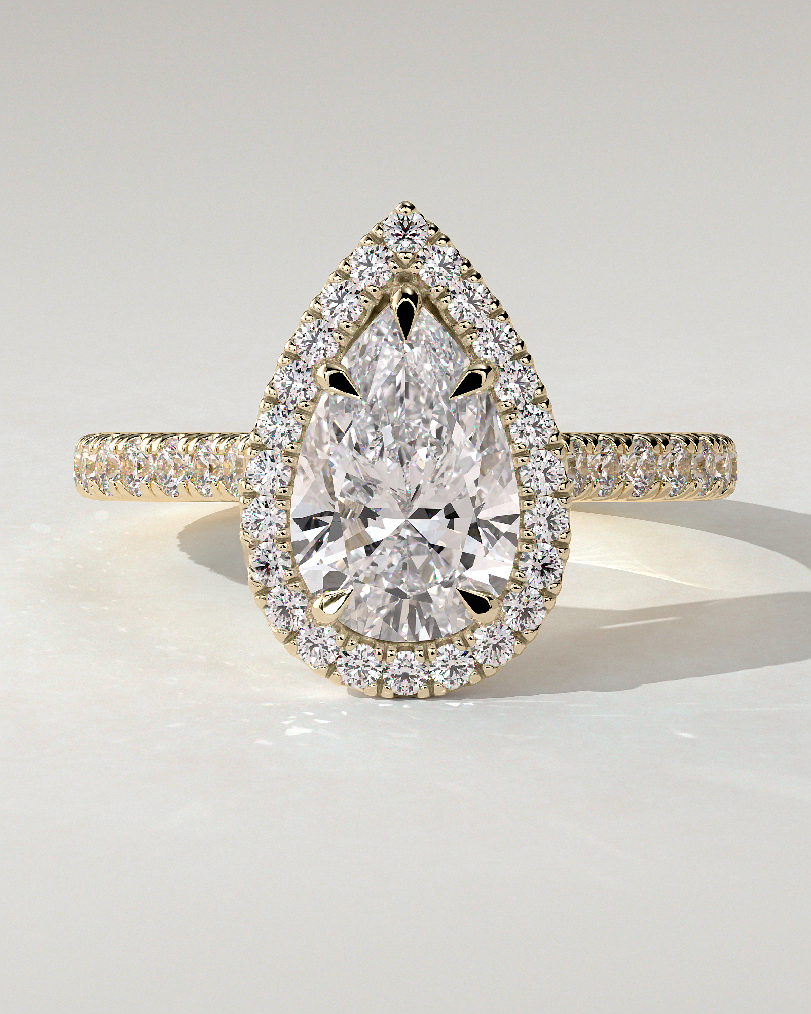 Madeline Halo Pear Ring
