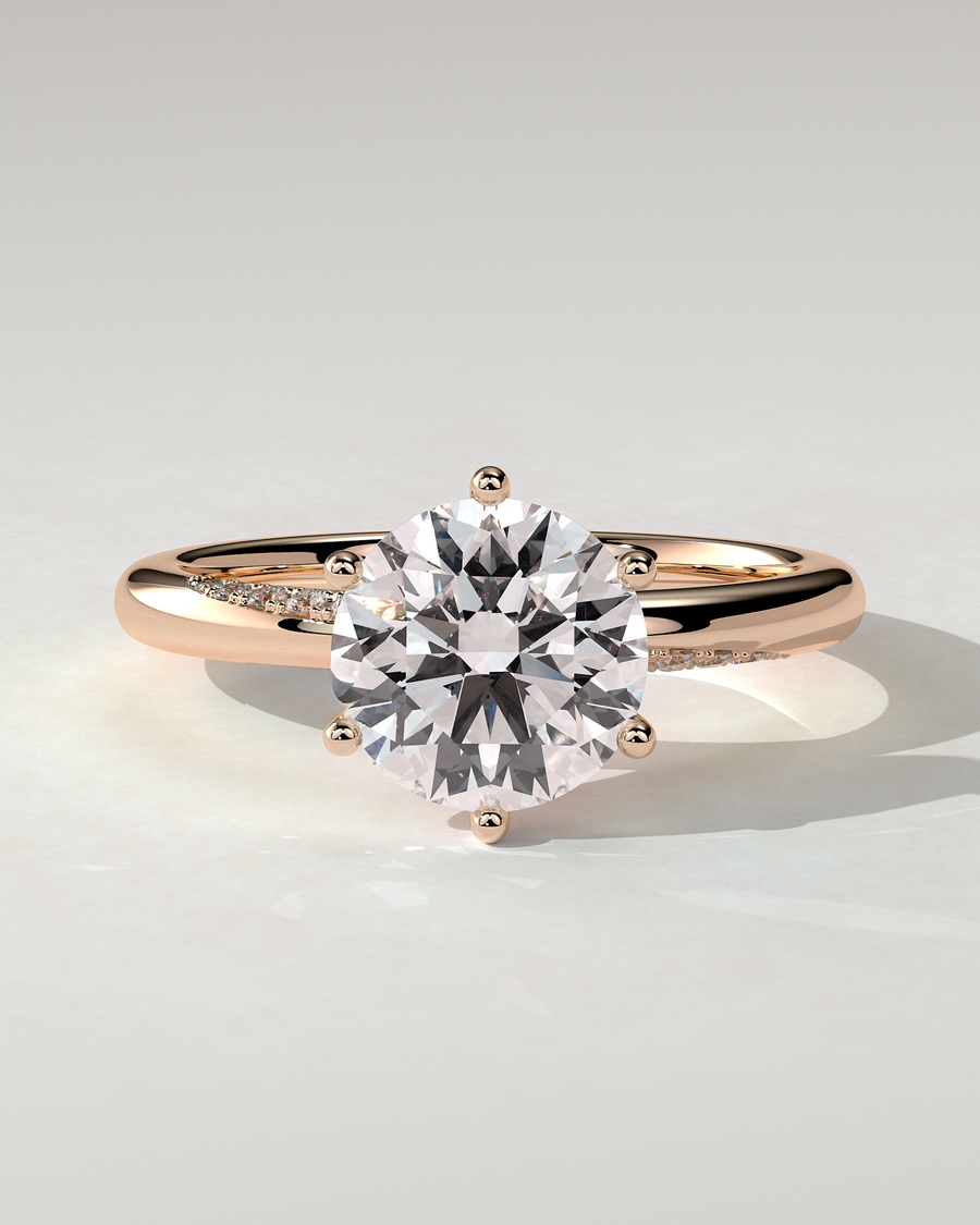 Mahlia Solitaire Round Ring