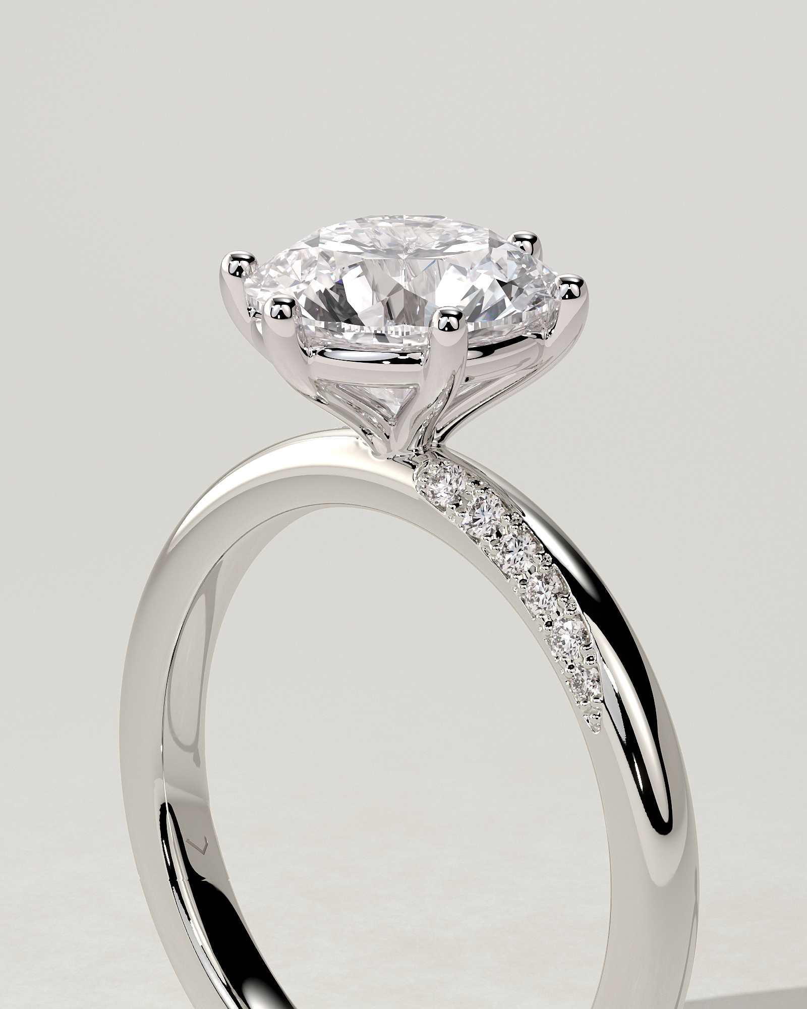 Mahlia Solitaire Round Ring