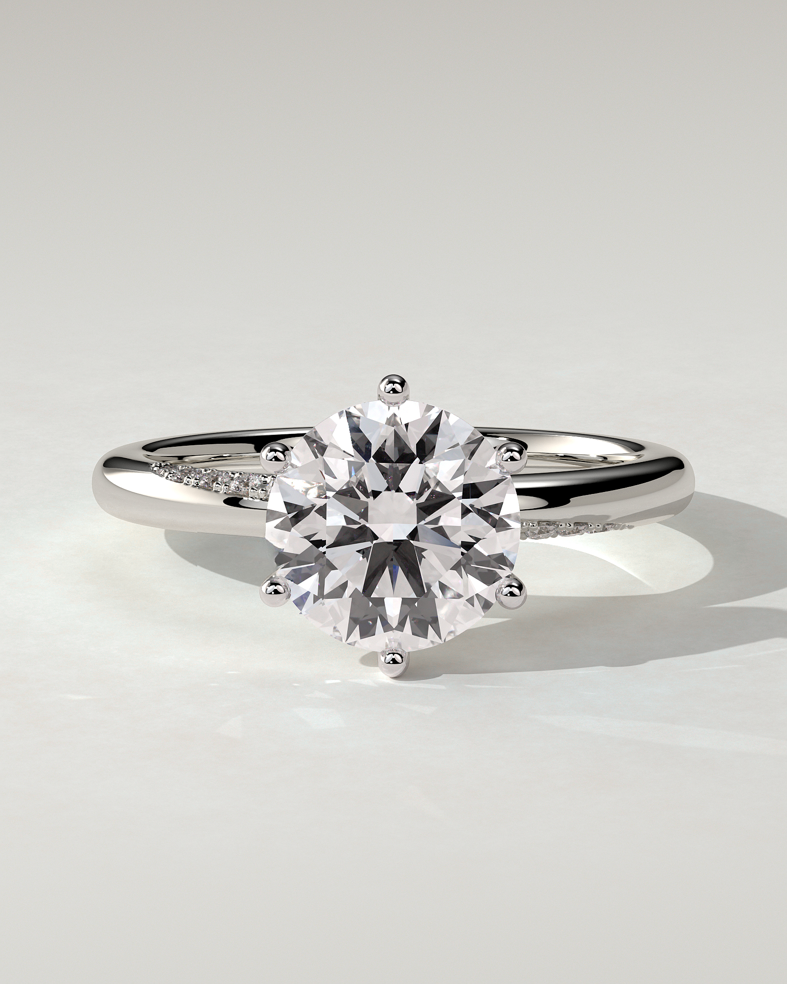 Mahlia Solitaire Round Ring