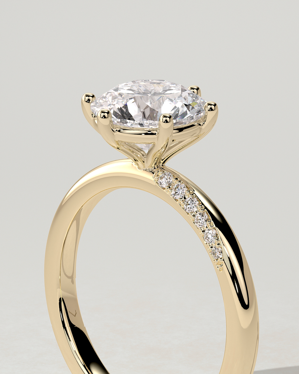 Mahlia Solitaire Round Ring