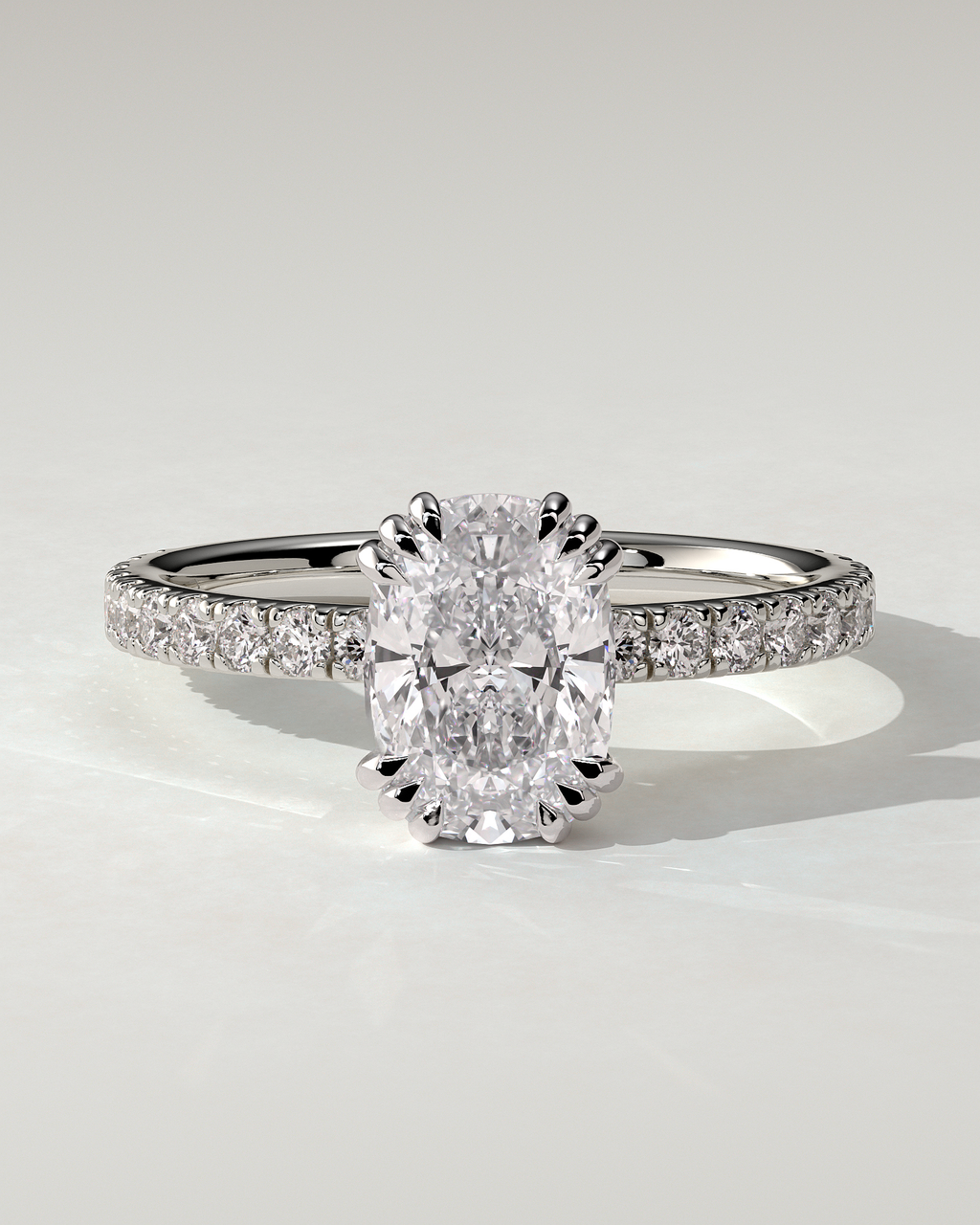 Mandy Solitaire Cushion Ring