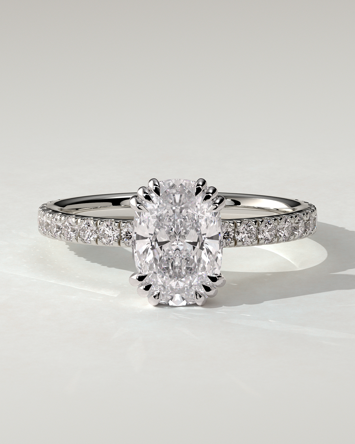 Mandy Solitaire Cushion Ring