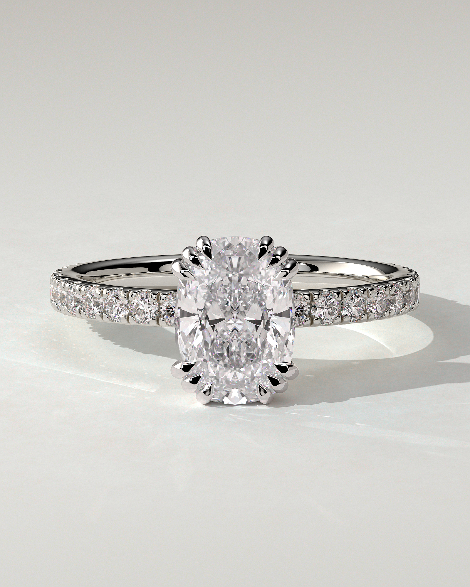 Mandy Solitaire Cushion Ring