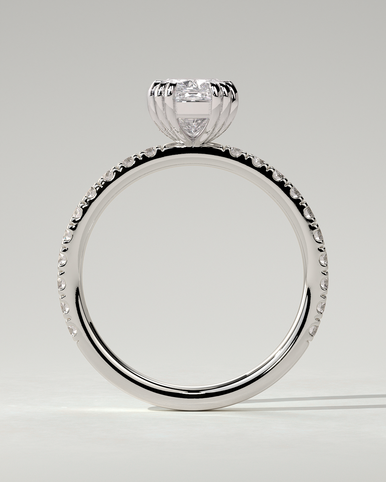 Mandy Solitaire Cushion Ring