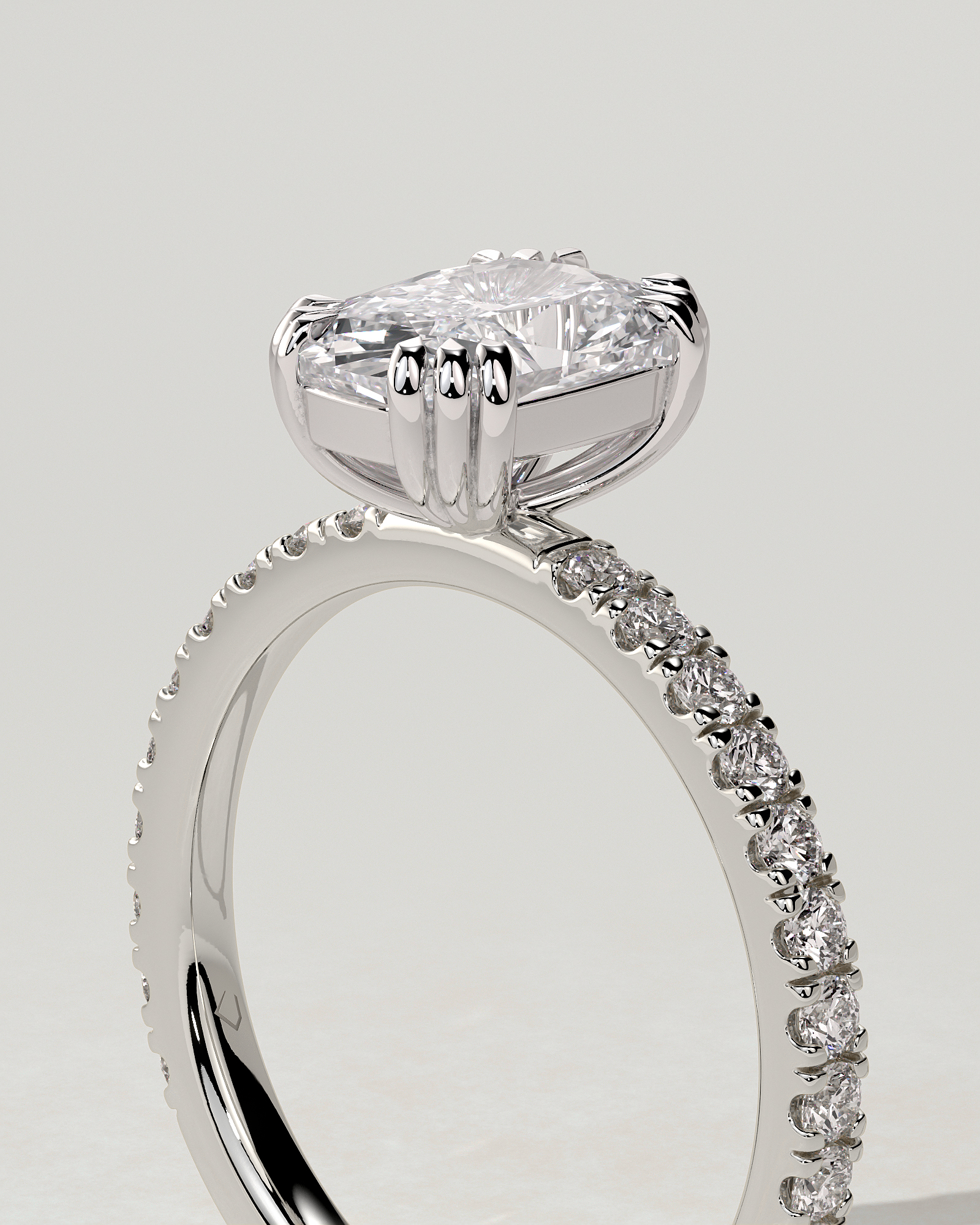 Mandy Solitaire Cushion Ring