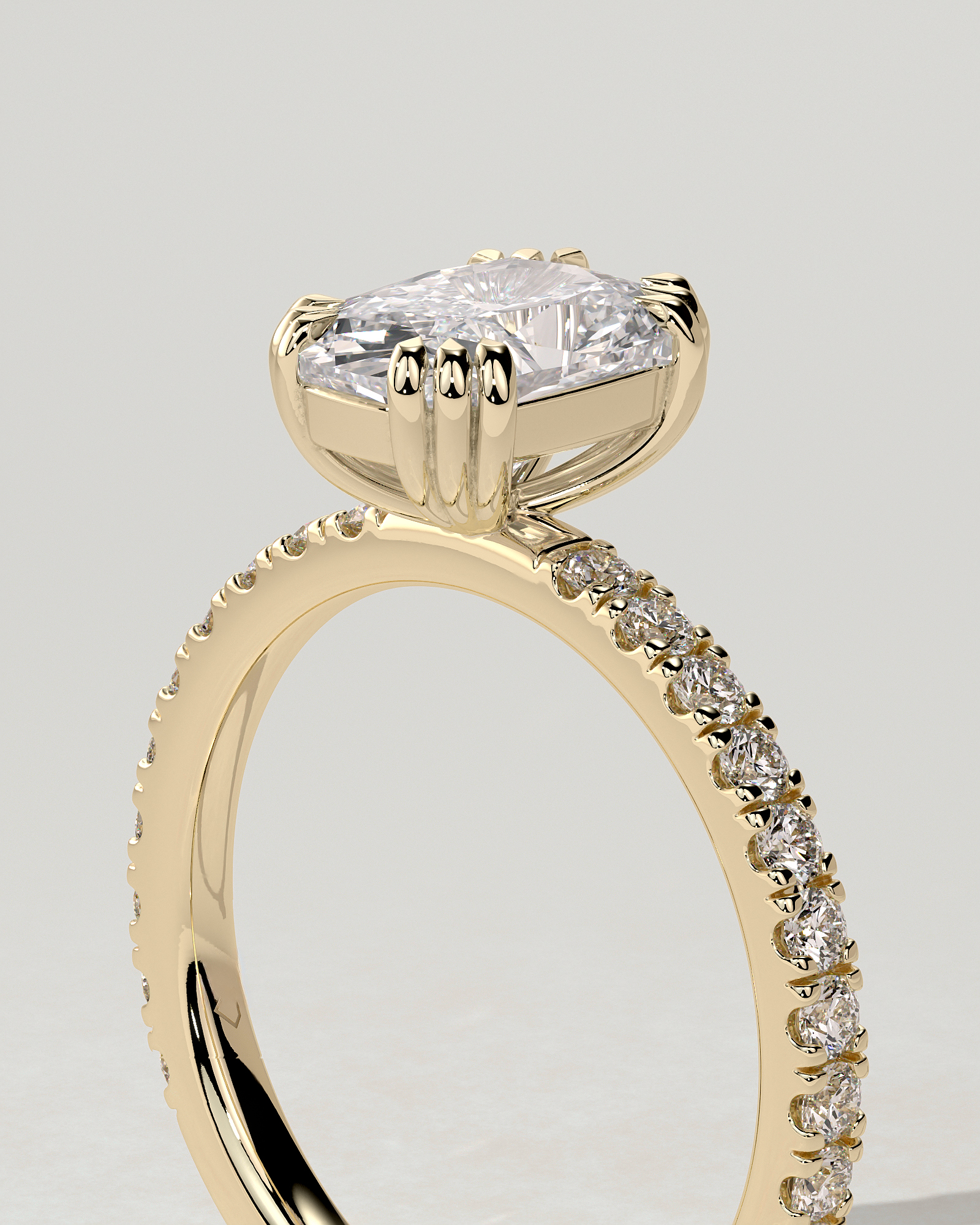 Mandy Solitaire Cushion Ring