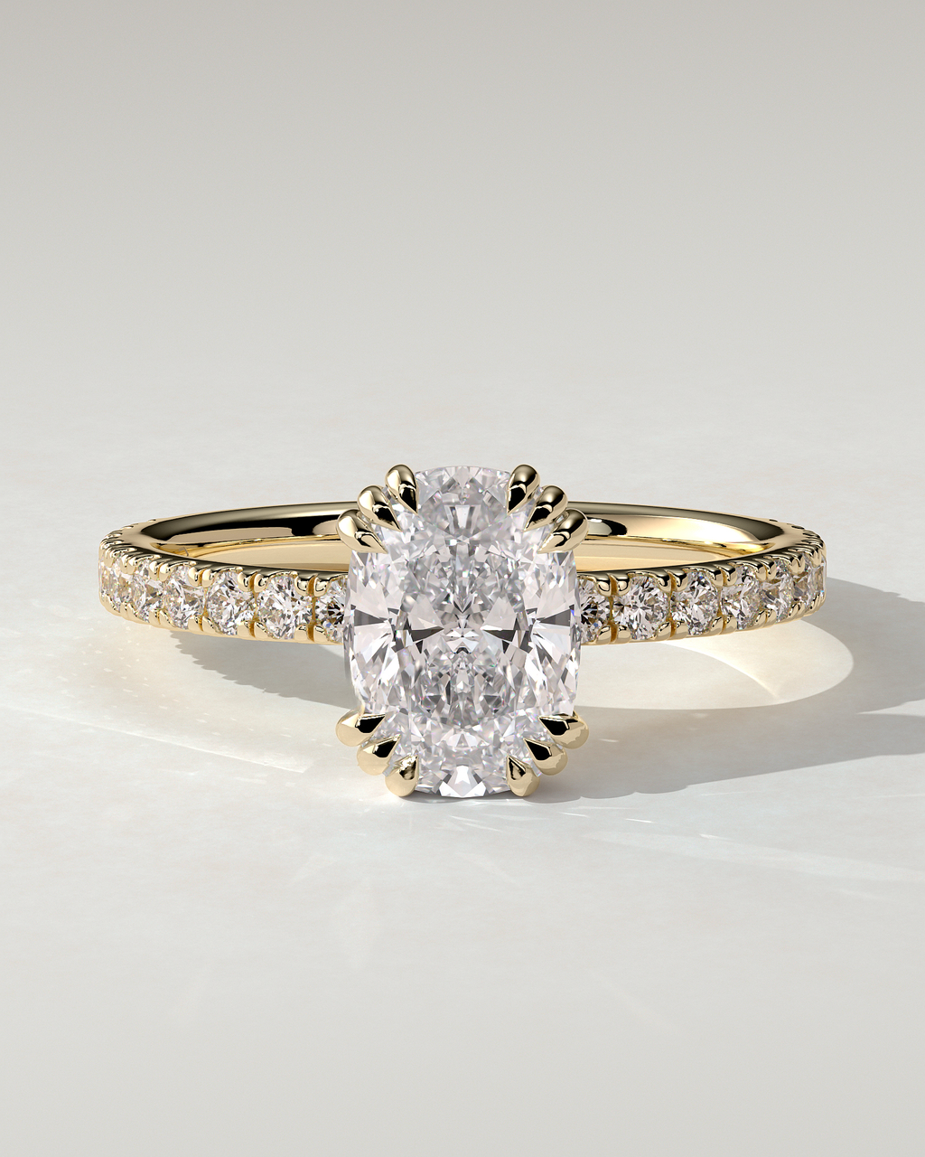 Mandy Solitaire Cushion Ring