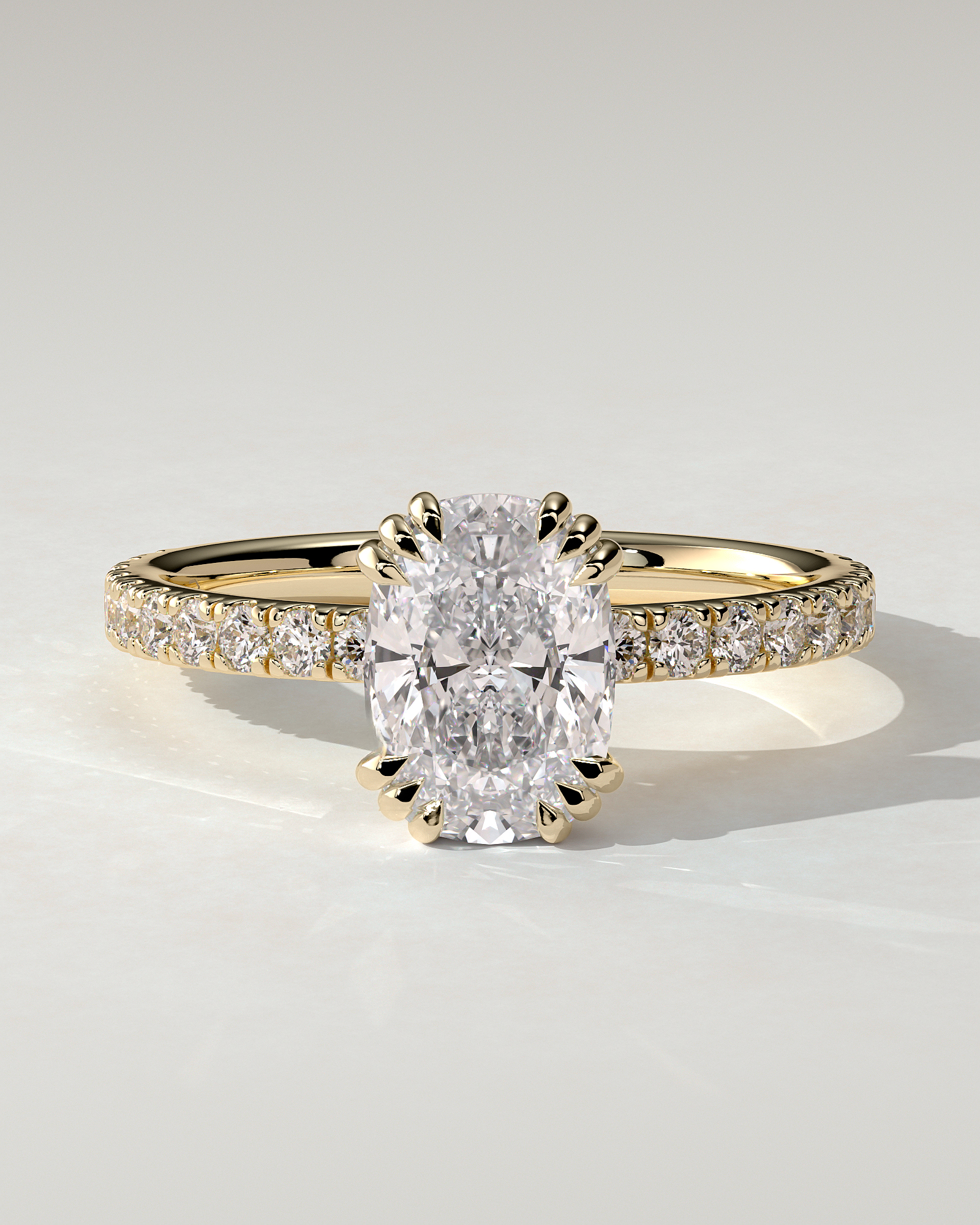 Mandy Solitaire Cushion Ring