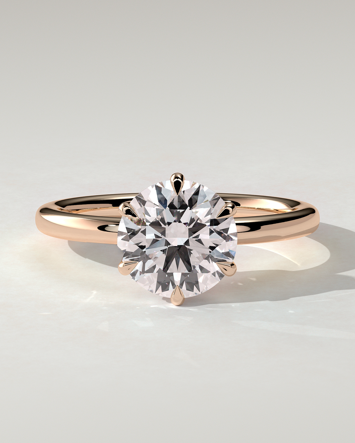 Mariah Solitaire Round Ring