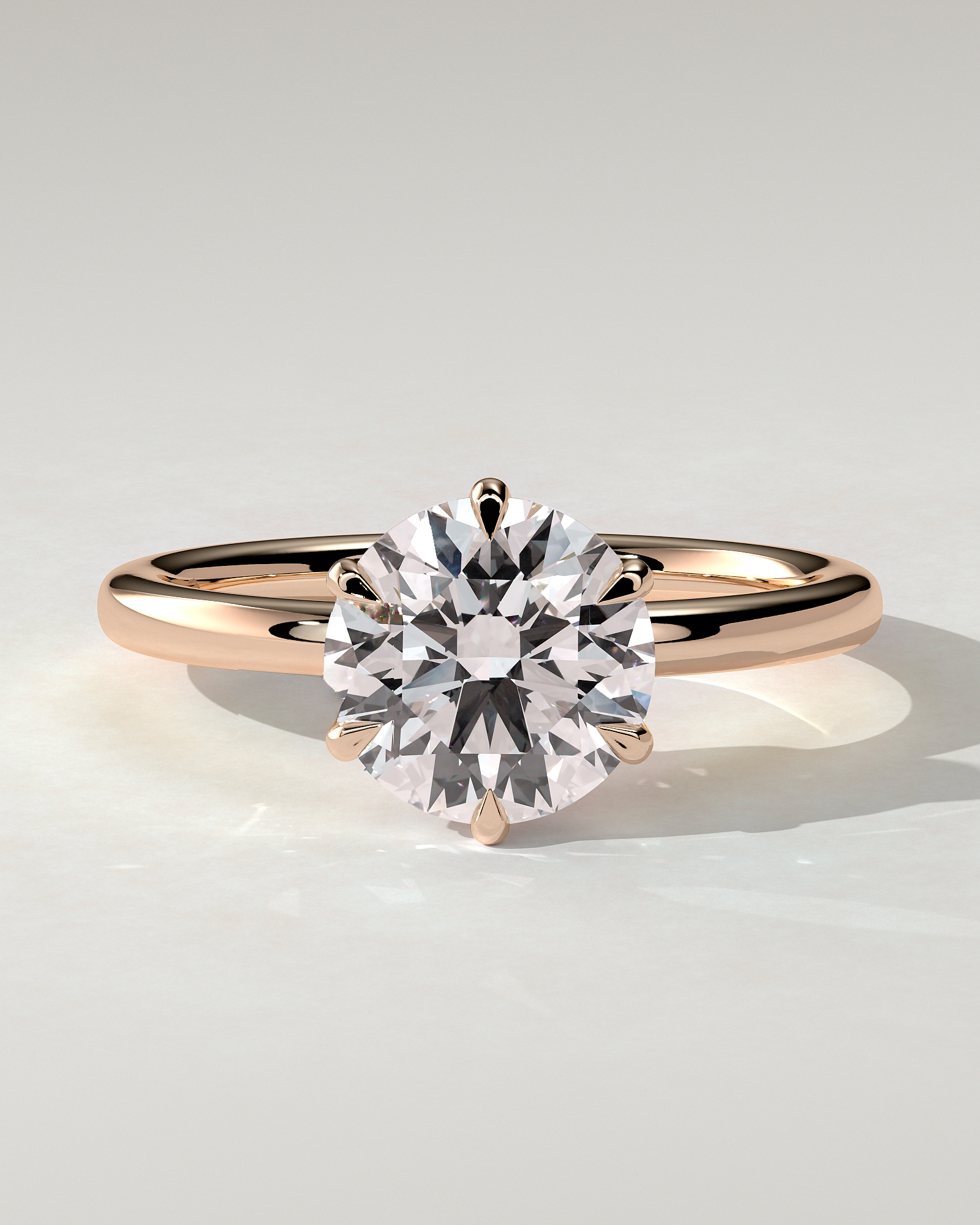 Mariah Solitaire Round Ring