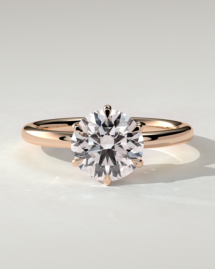 Mariah Solitaire Round Ring