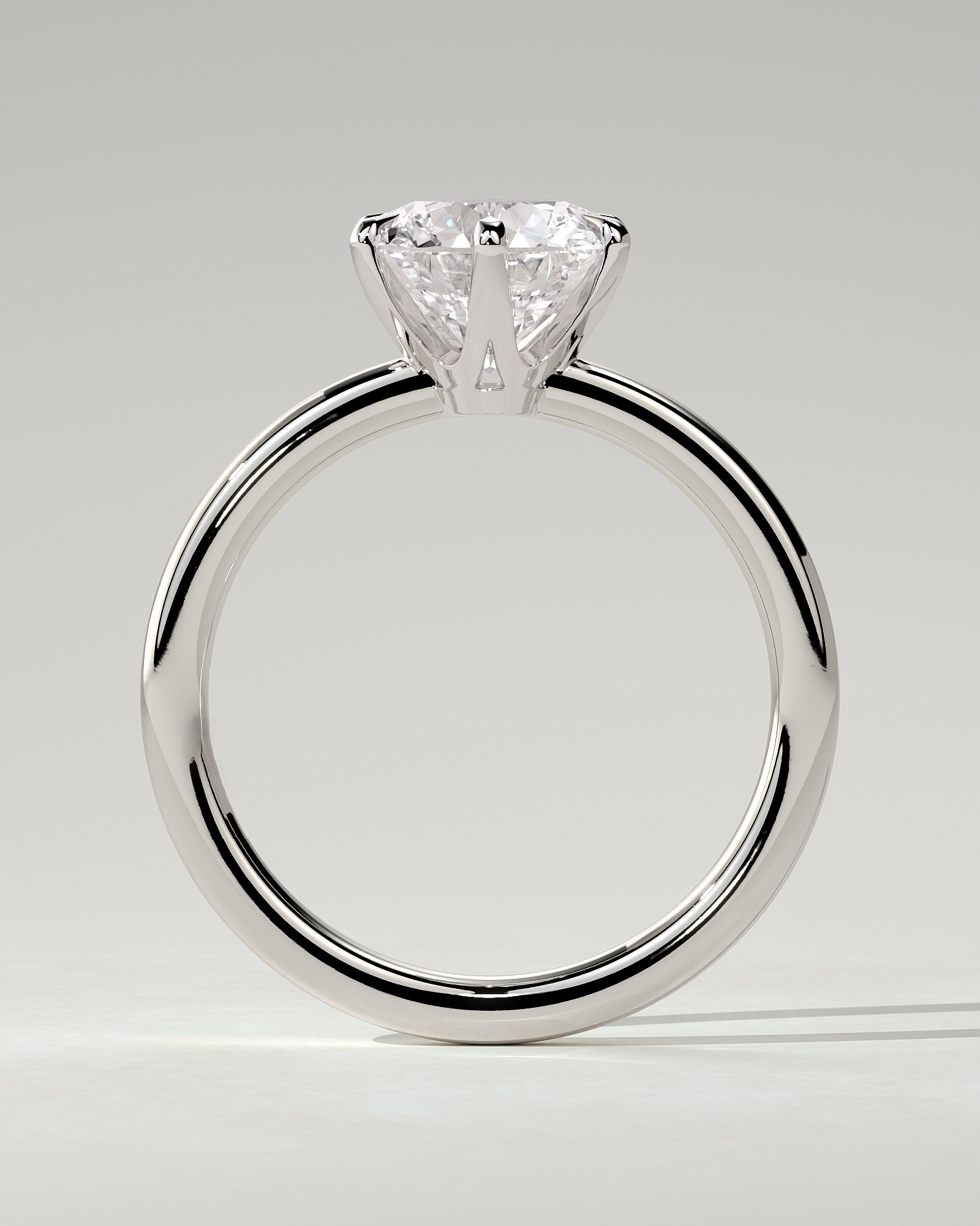 Mariah Solitaire Round Ring