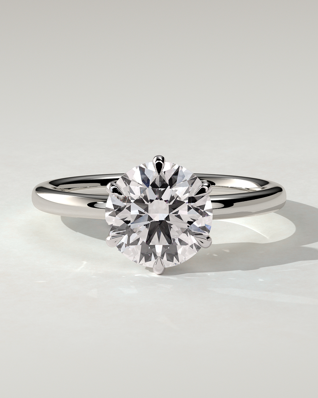 Mariah Solitaire Round Ring