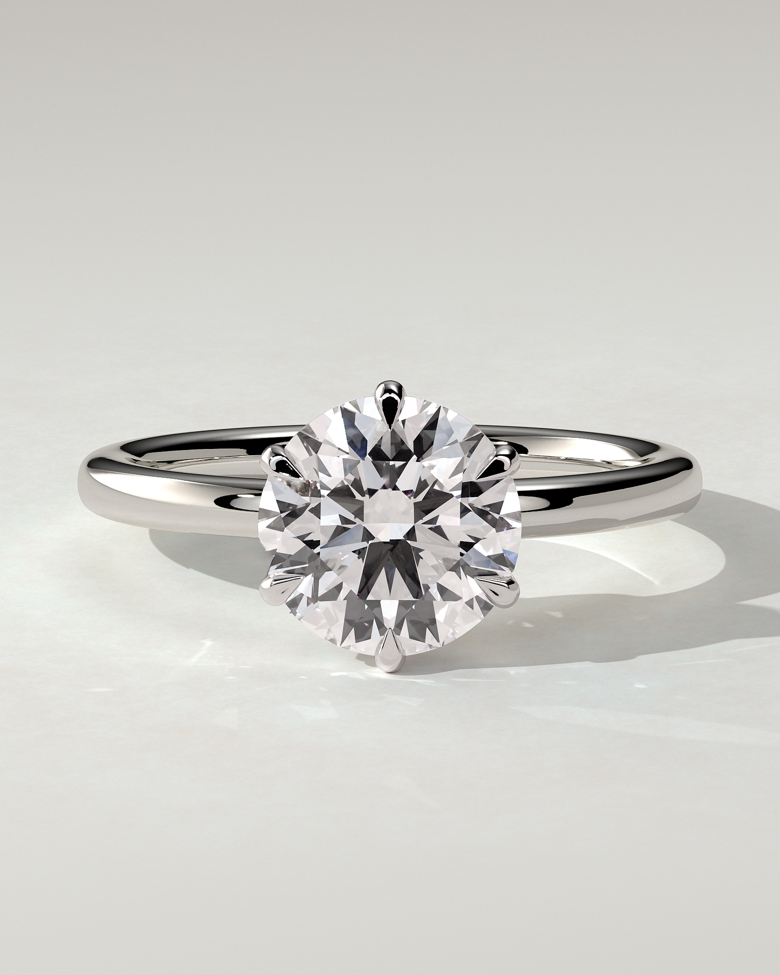 Mariah Solitaire Round Ring