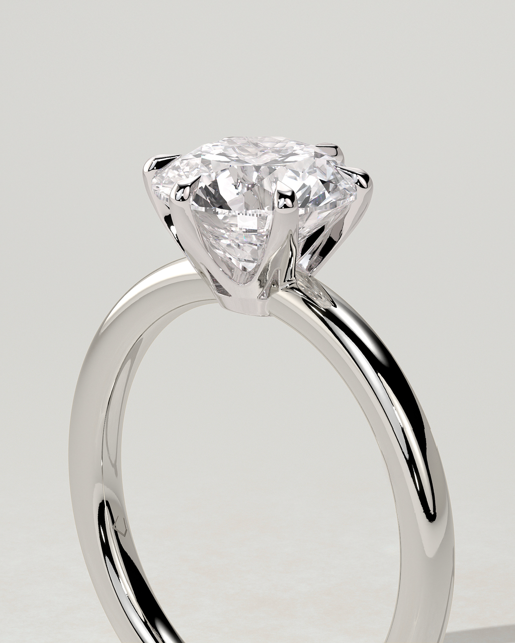 Mariah Solitaire Round Ring