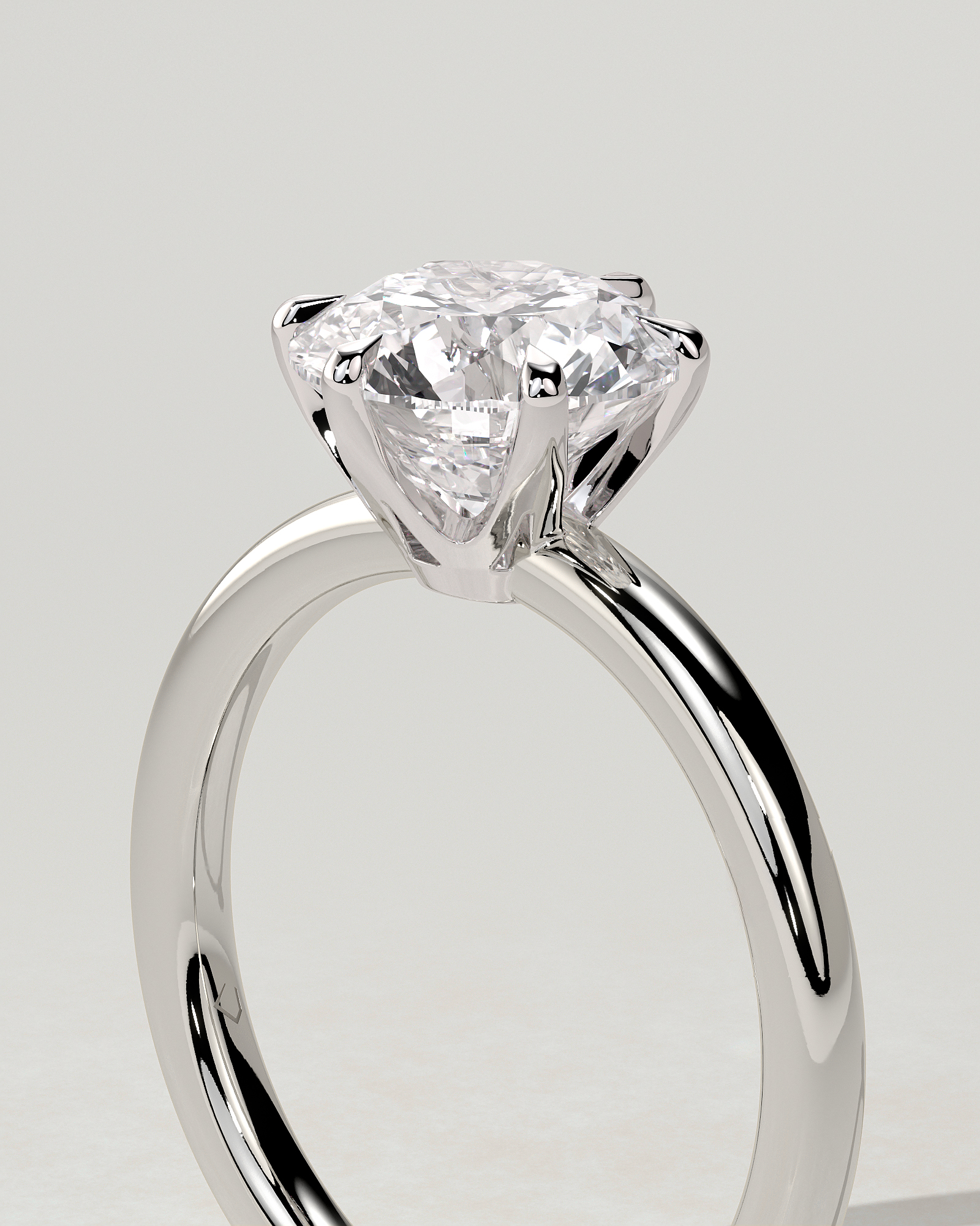 Mariah Solitaire Round Ring
