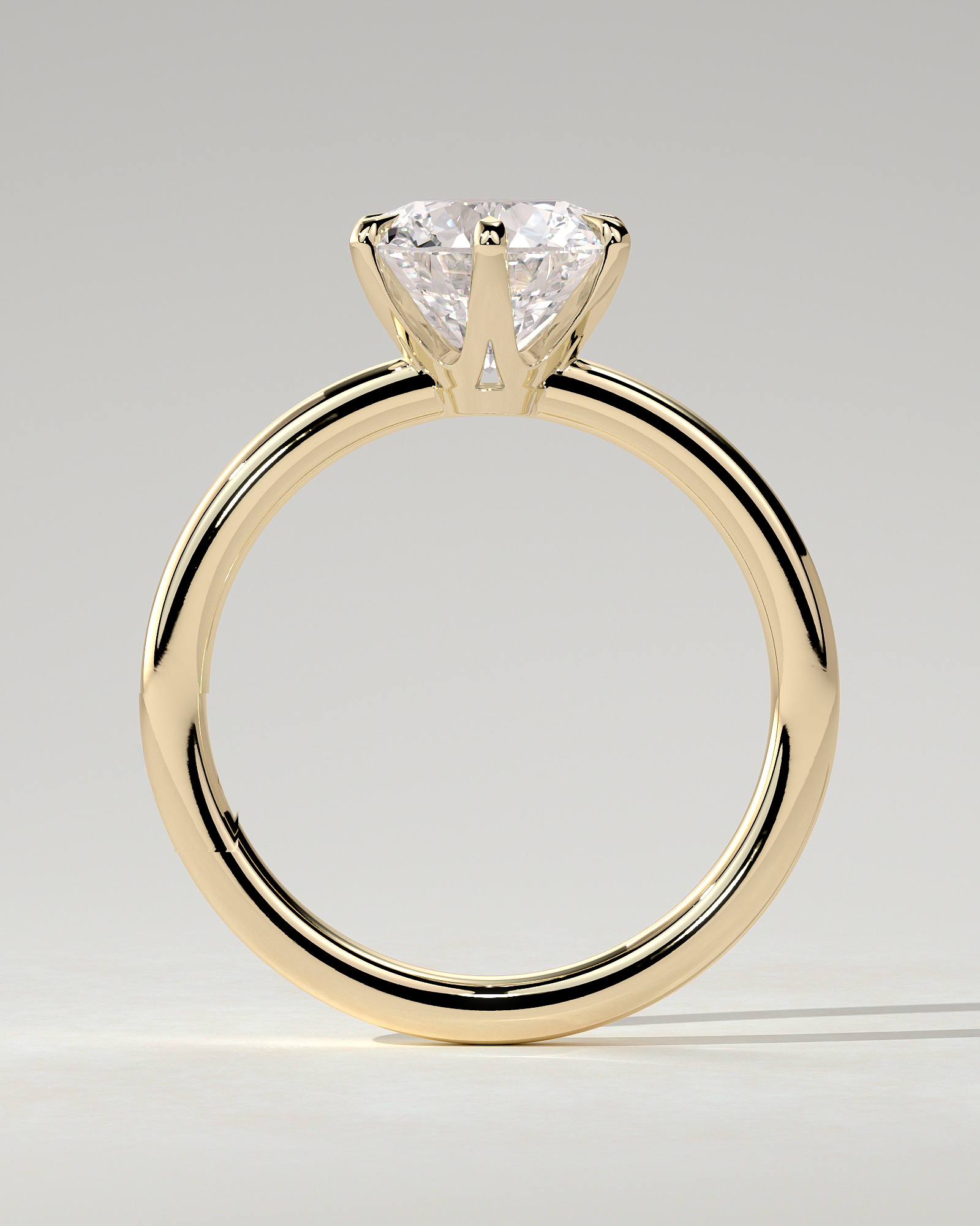 Mariah Solitaire Round Ring