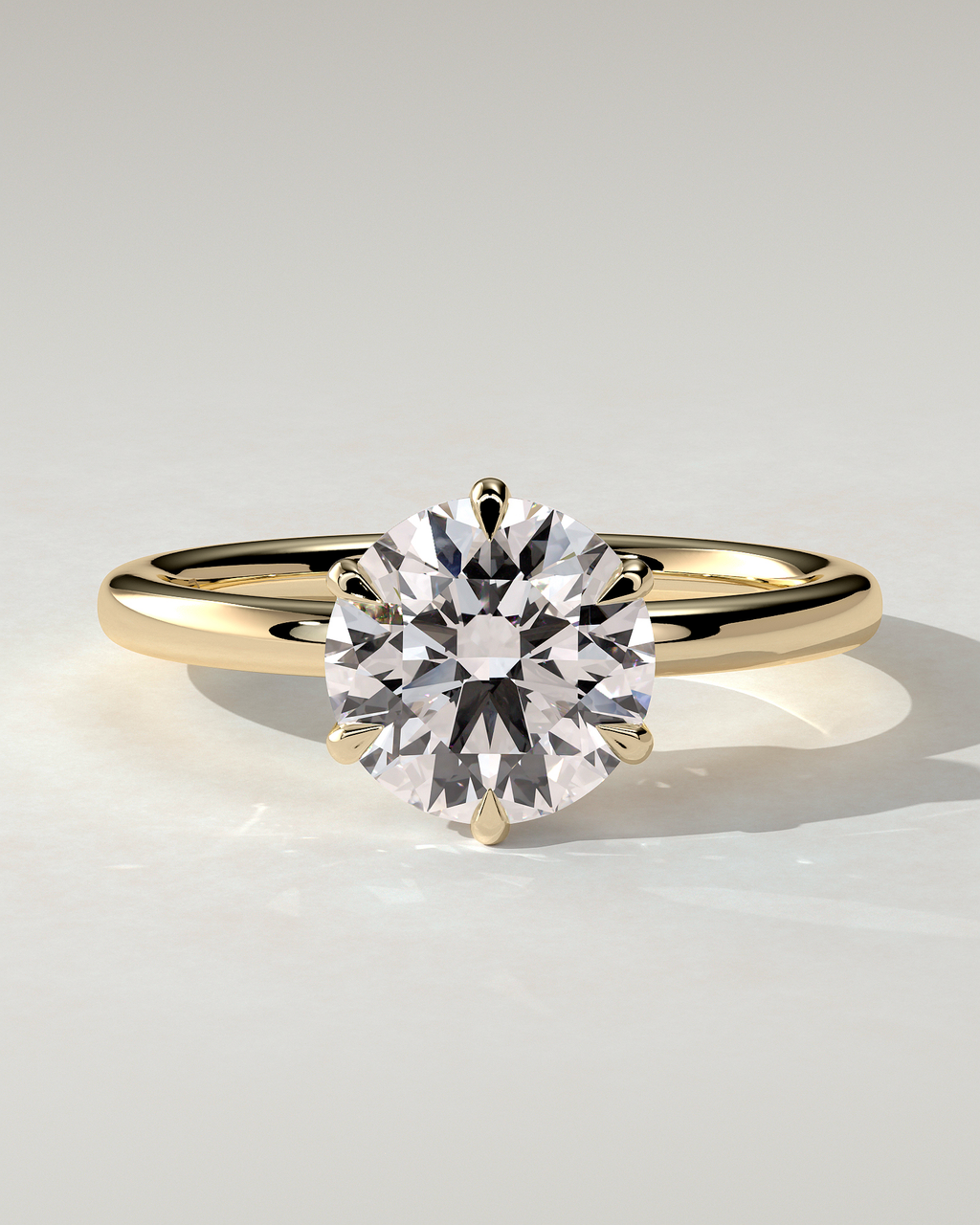 Mariah Solitaire Round Ring
