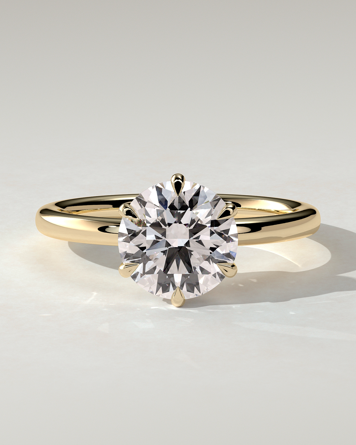 Mariah Solitaire Round Ring