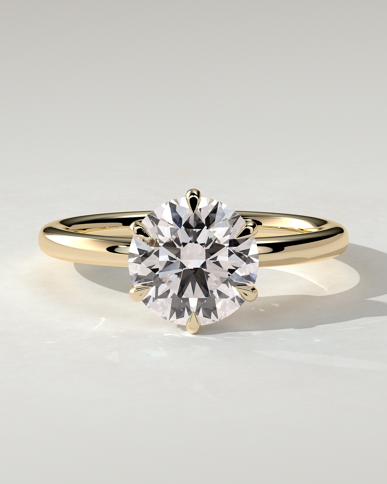 Mariah Solitaire Round Ring